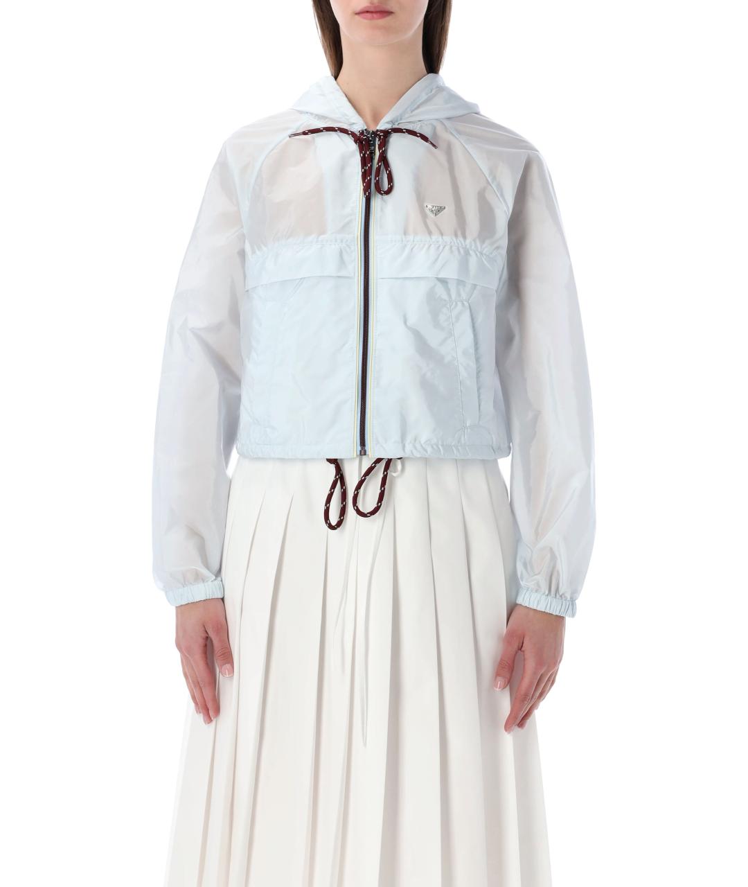 PRADA Голубая полиамидовая куртка, фото 1