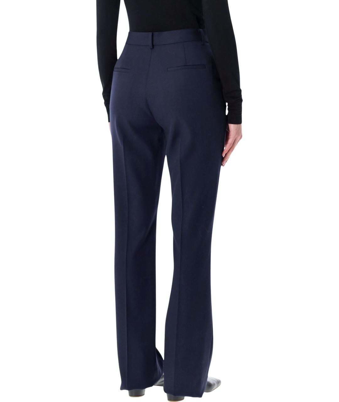 RALPH LAUREN Темно-синие шерстяные брюки узкие, фото 2