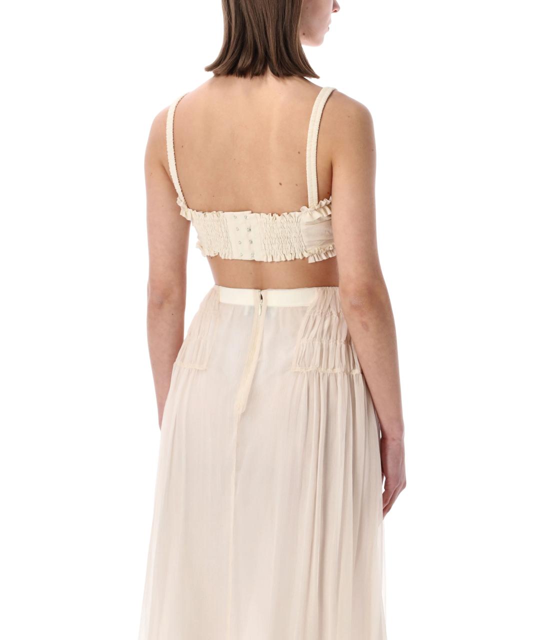 DRIES VAN NOTEN Бежевая хлопковая майка, фото 2