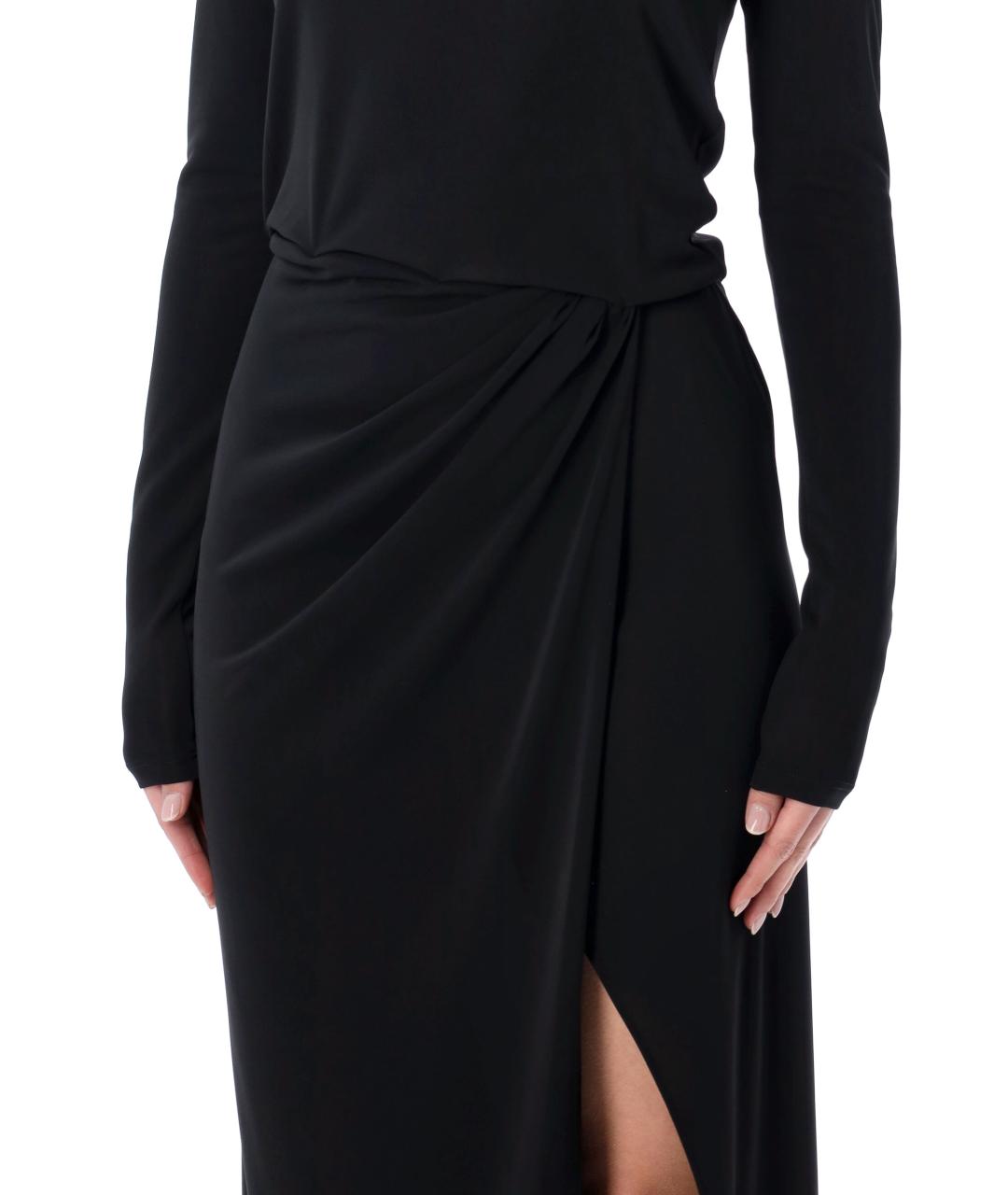 THE ANDAMANE Черное полиэстеровое платье, фото 3