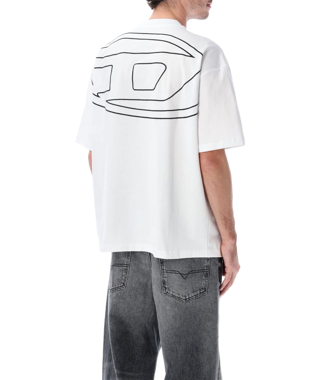 DIESEL Белая хлопковая футболка, фото 2