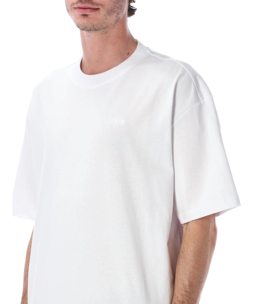 DIESEL Белая хлопковая футболка, фото 3