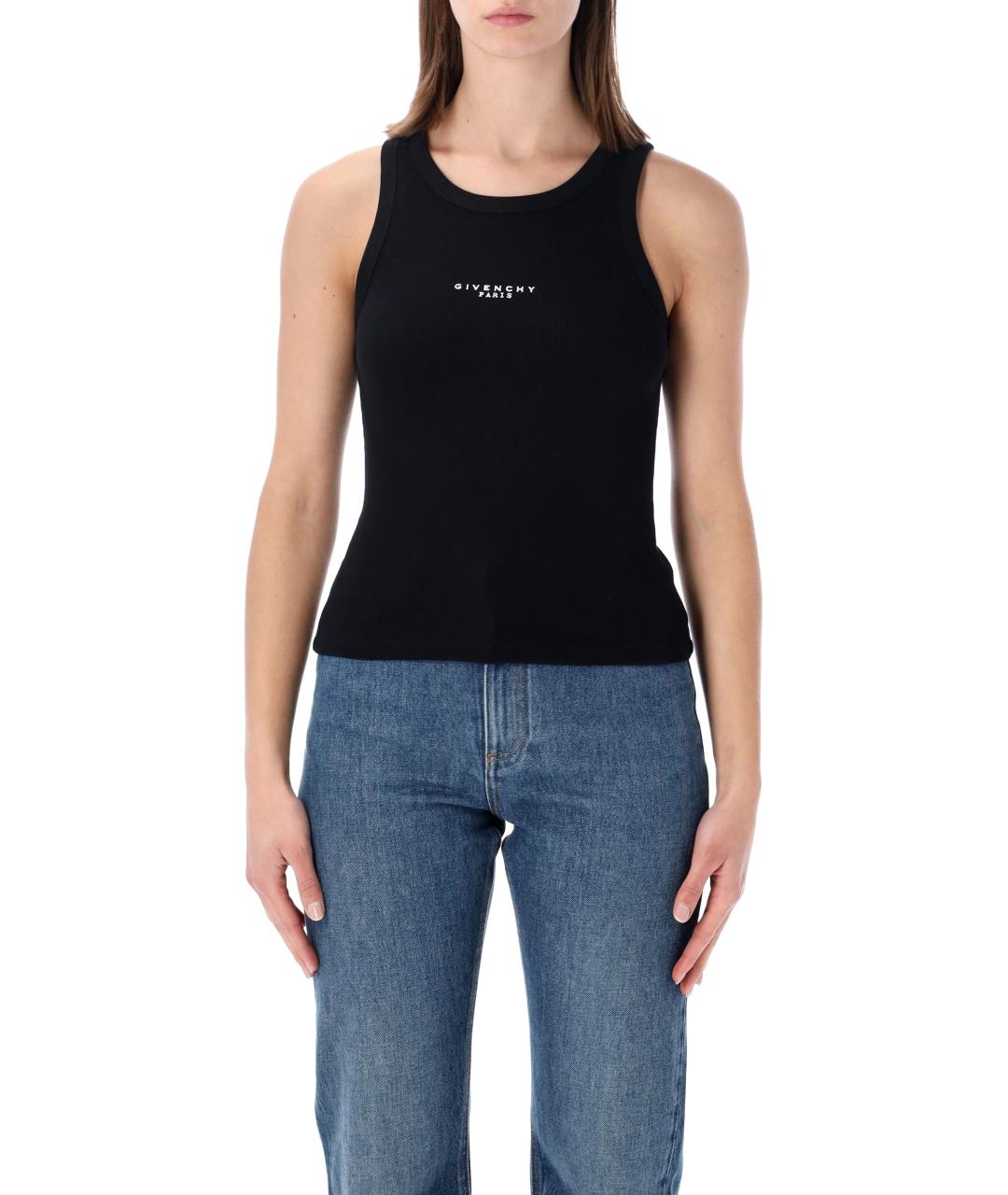 GIVENCHY Черная хлопковая майка, фото 1