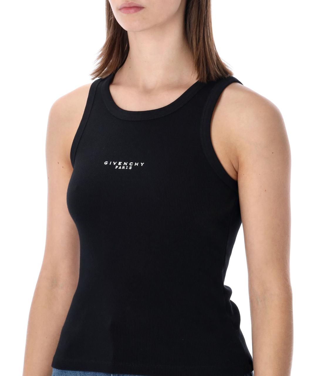 GIVENCHY Черная хлопковая майка, фото 3