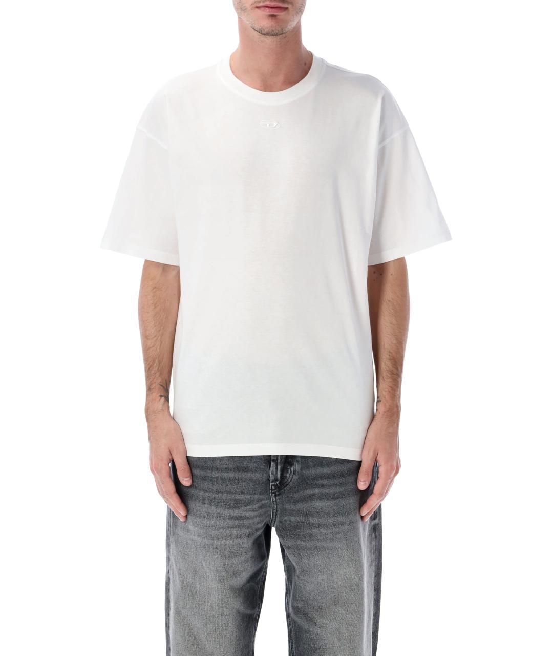DIESEL Белая хлопковая футболка, фото 1