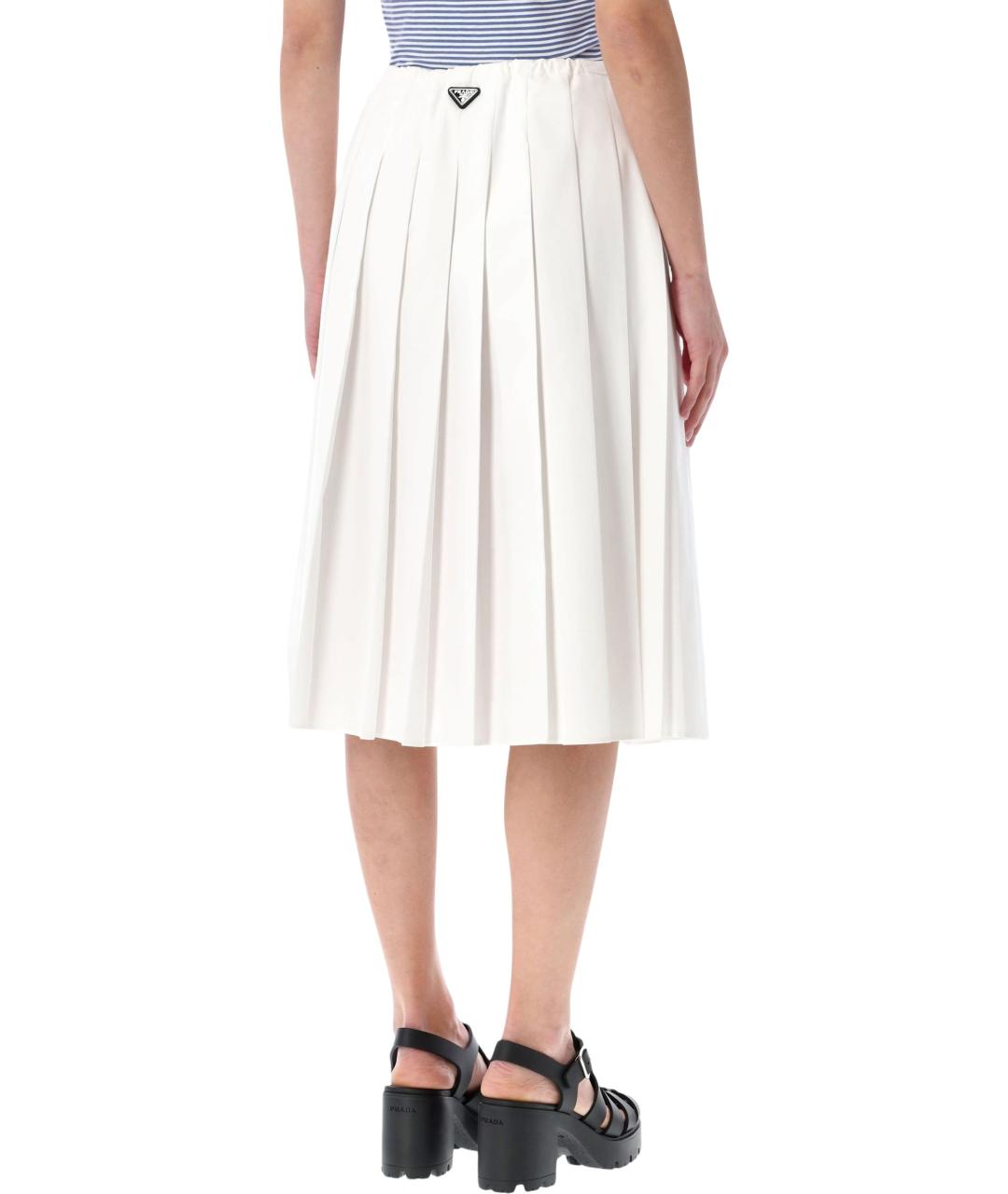 PRADA Белая юбка миди, фото 2