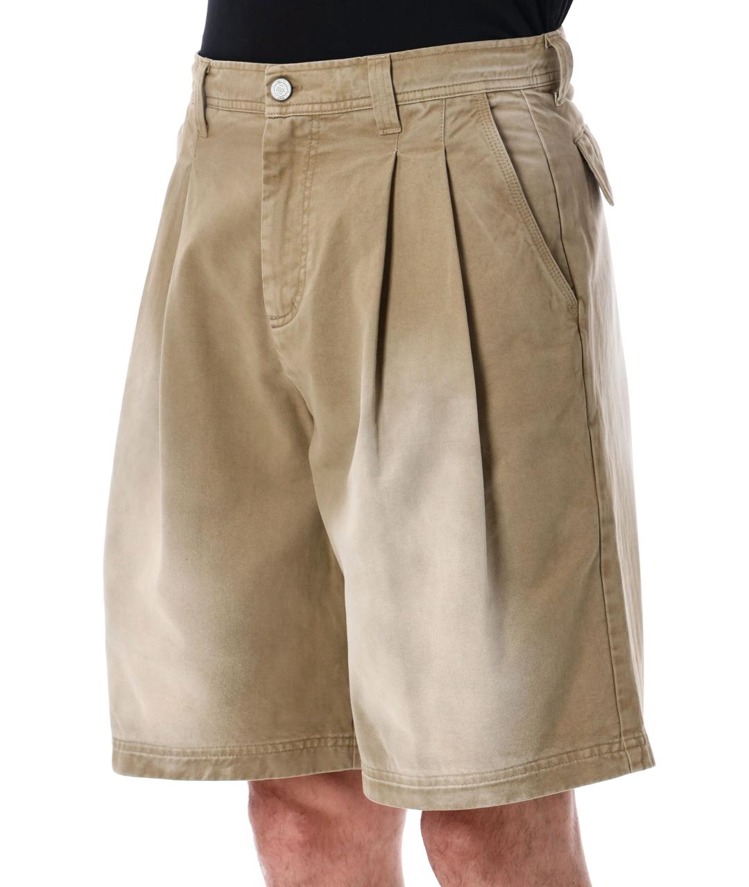 ERL Бежевые хлопковые шорты, фото 3