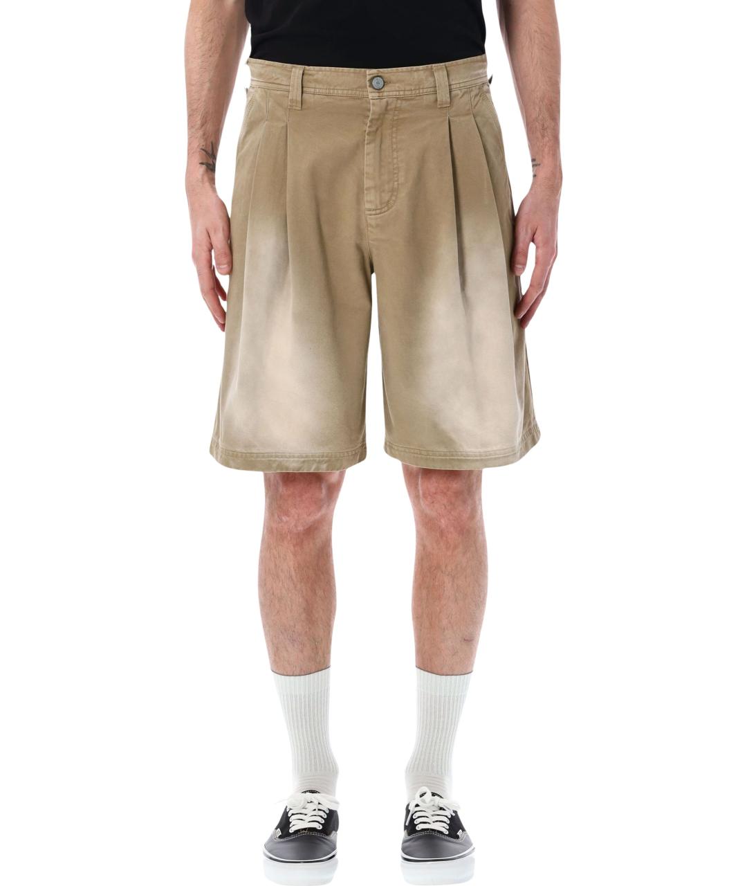 ERL Бежевые хлопковые шорты, фото 1