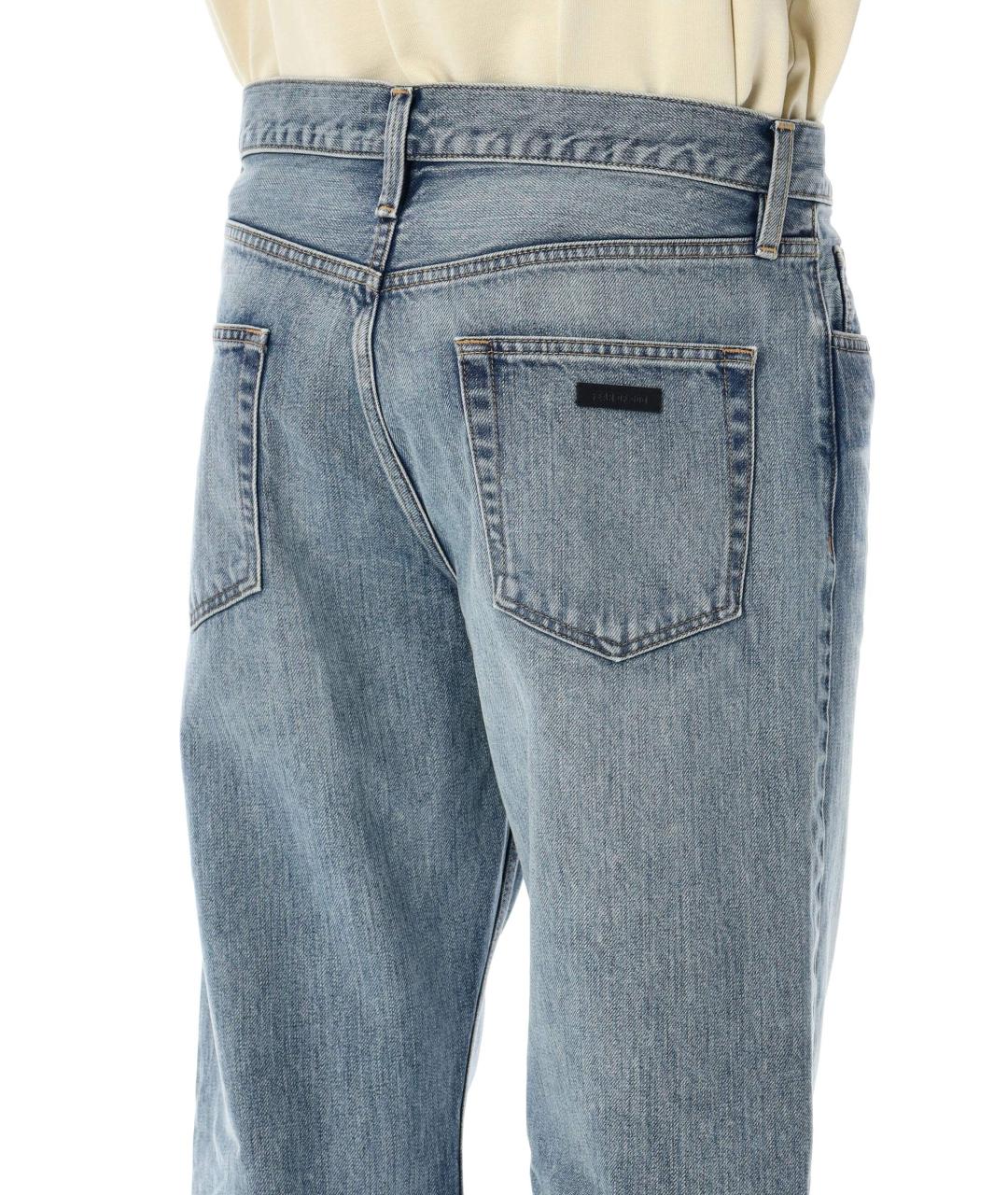 FEAR OF GOD Синие хлопковые прямые джинсы, фото 3