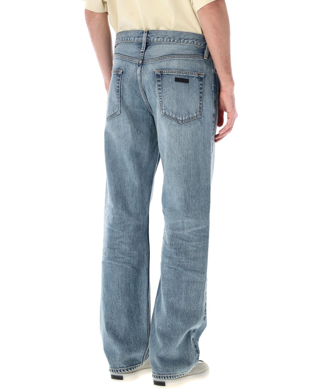 FEAR OF GOD Синие хлопковые прямые джинсы, фото 2