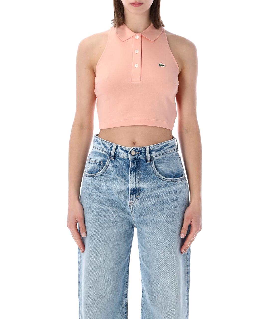 LACOSTE Розовая хлопковая майка, фото 1