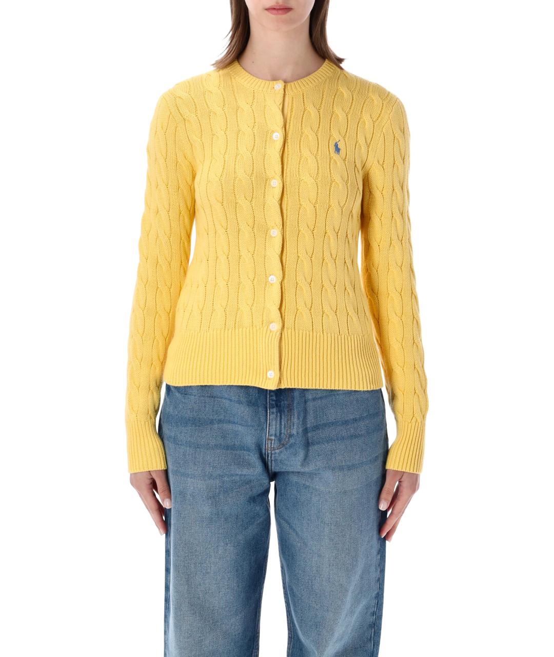 POLO RALPH LAUREN Желтый хлопковый кардиган, фото 1