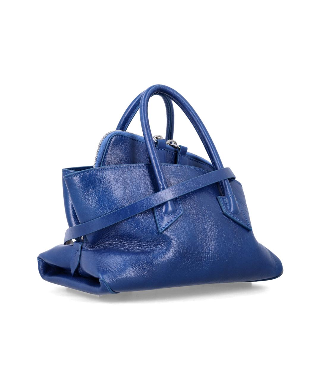 THE ATTICO Синяя кожаная сумка тоут, фото 2