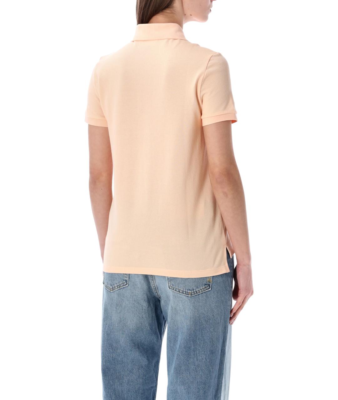 LACOSTE Оранжевая хлопковая футболка, фото 2