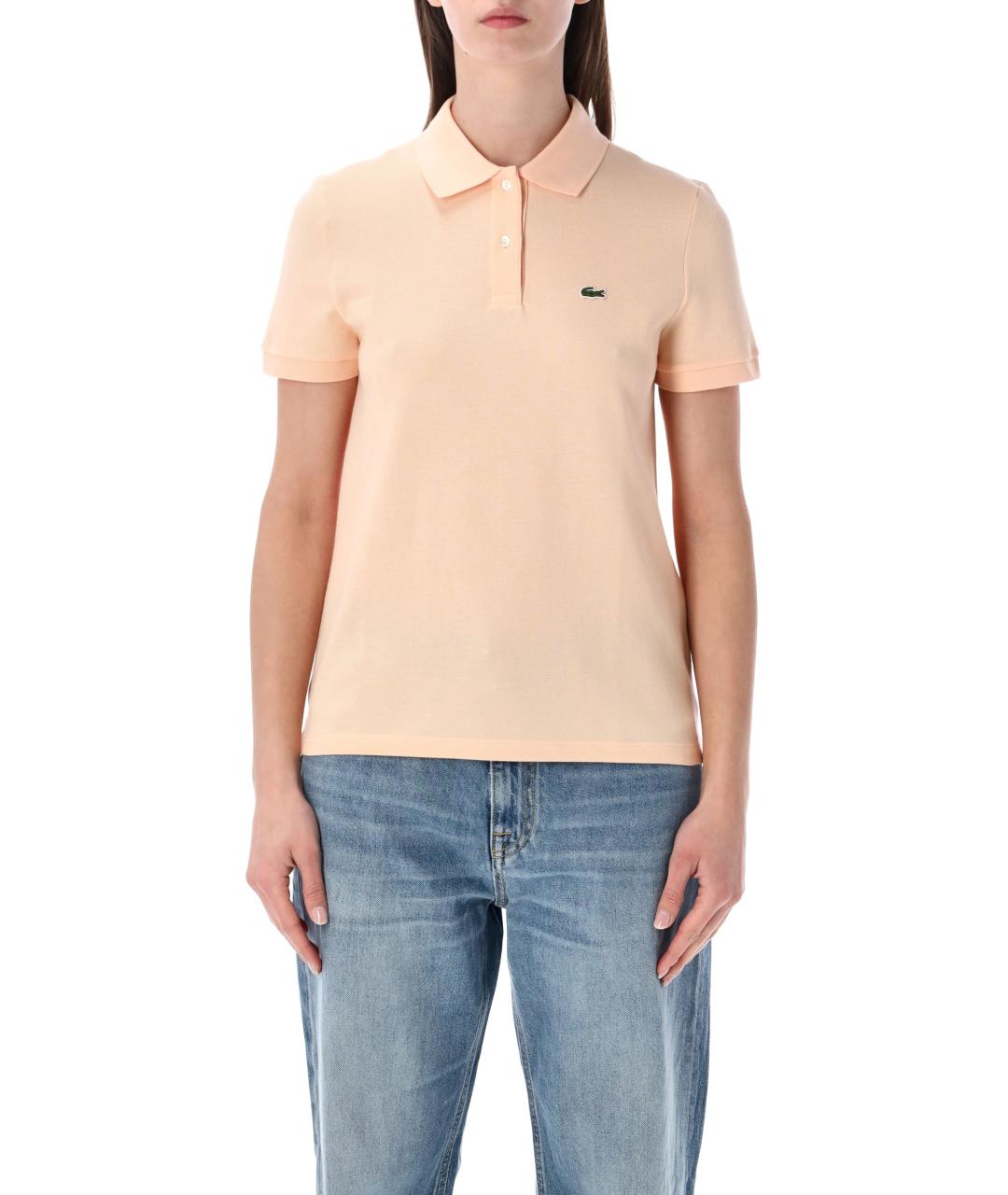 LACOSTE Оранжевая хлопковая футболка, фото 1