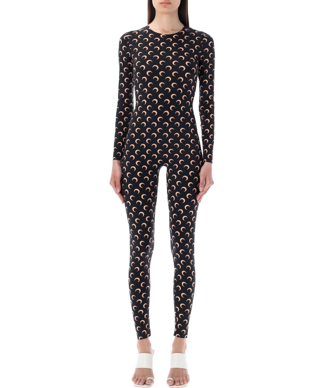 MARINE SERRE Черный полиамидовый комбинезон, фото 1