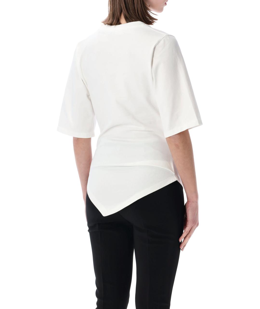 ROHE Белая хлопковая футболка, фото 2