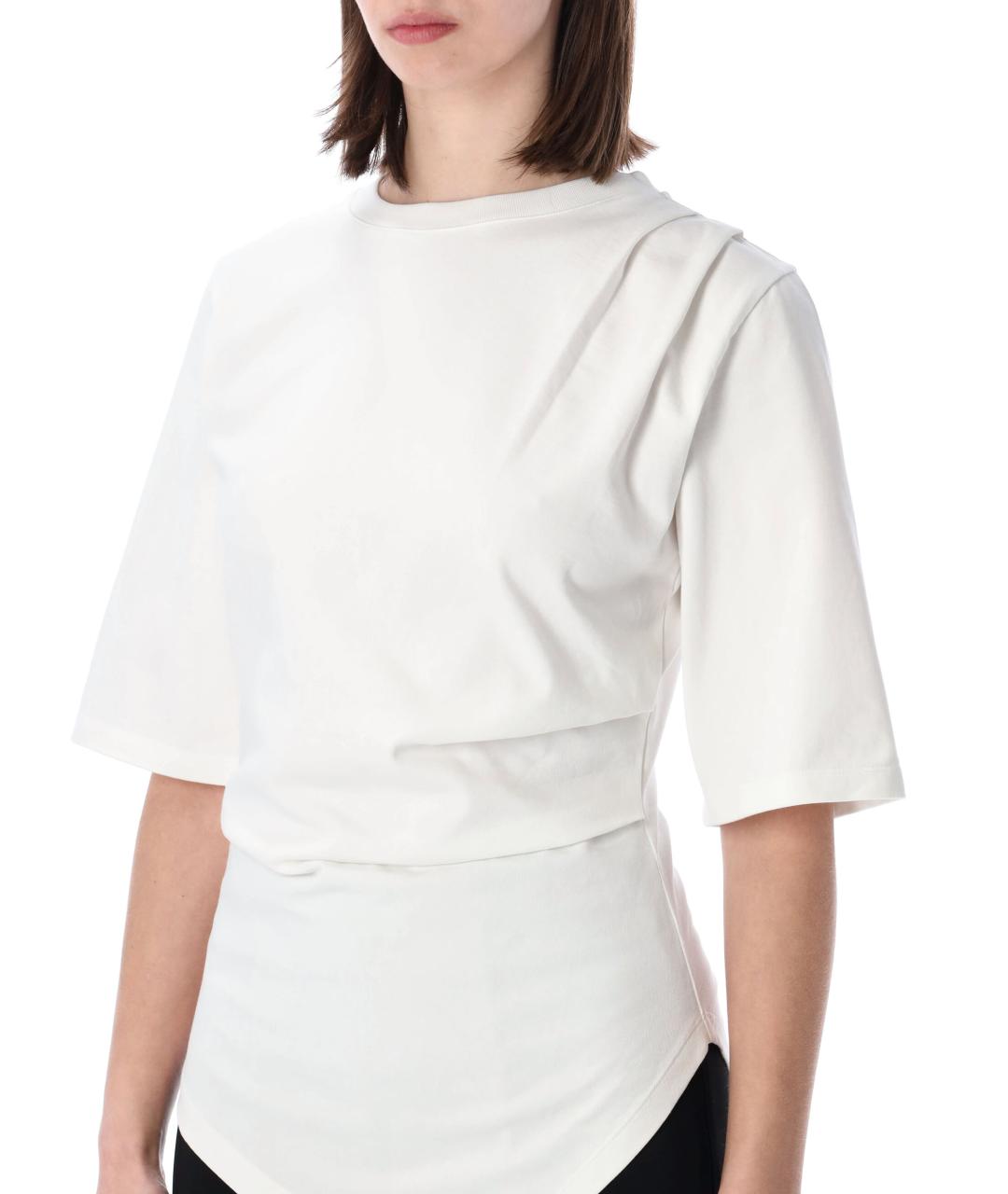 ROHE Белая хлопковая футболка, фото 3