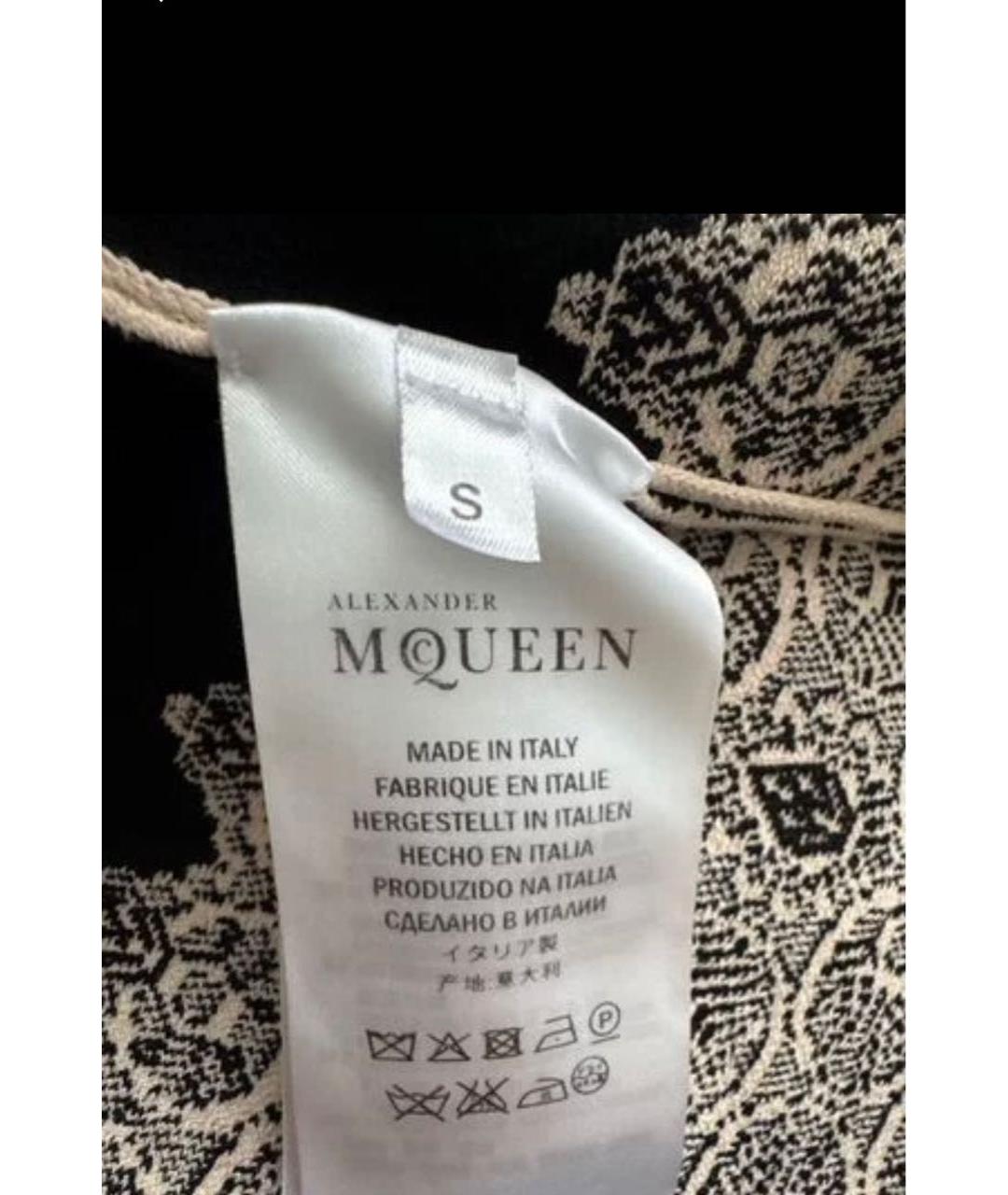 ALEXANDER MCQUEEN Бежевое вискозное коктейльное платье, фото 4