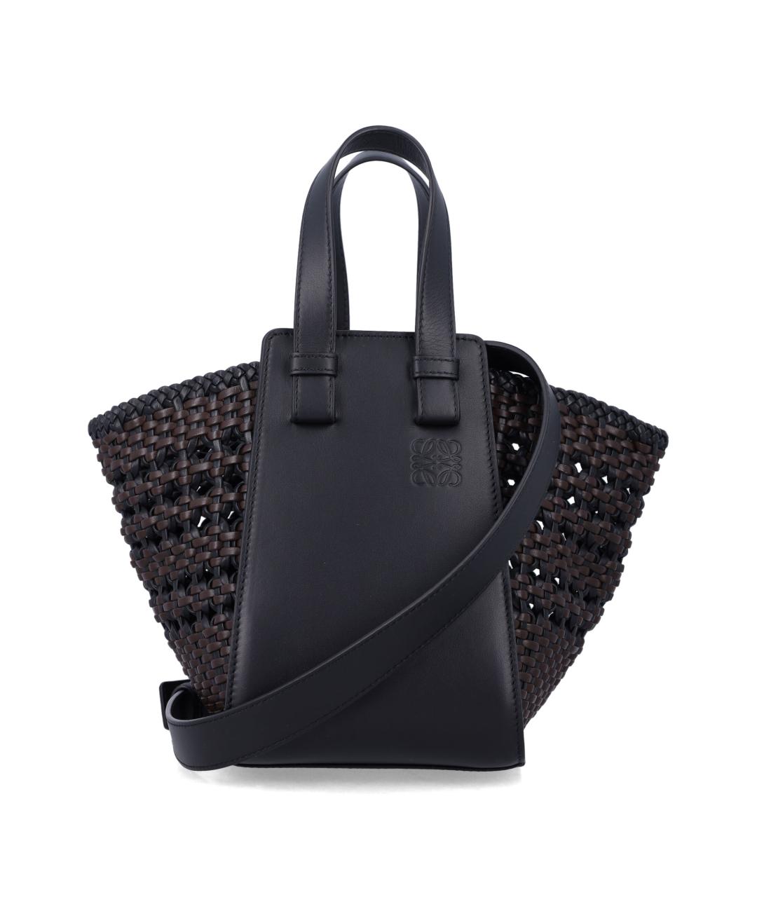 LOEWE Черная кожаная сумка тоут, фото 1