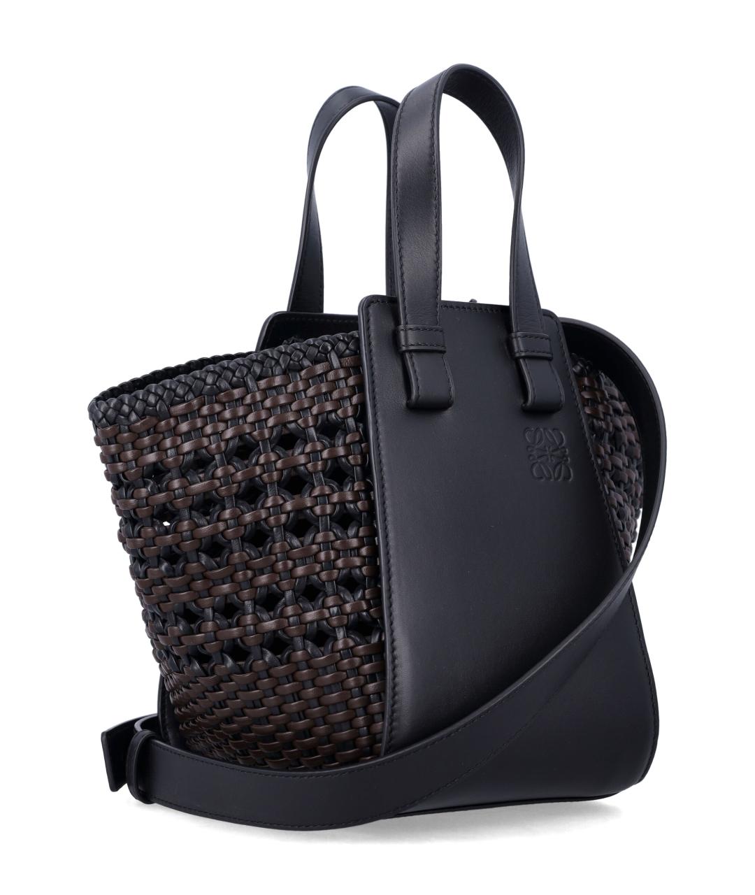 LOEWE Черная кожаная сумка тоут, фото 2