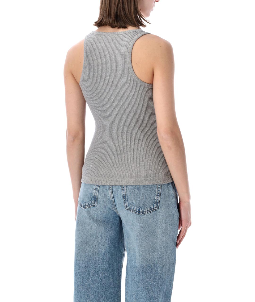 GANNI Серая хлопковая майка, фото 2