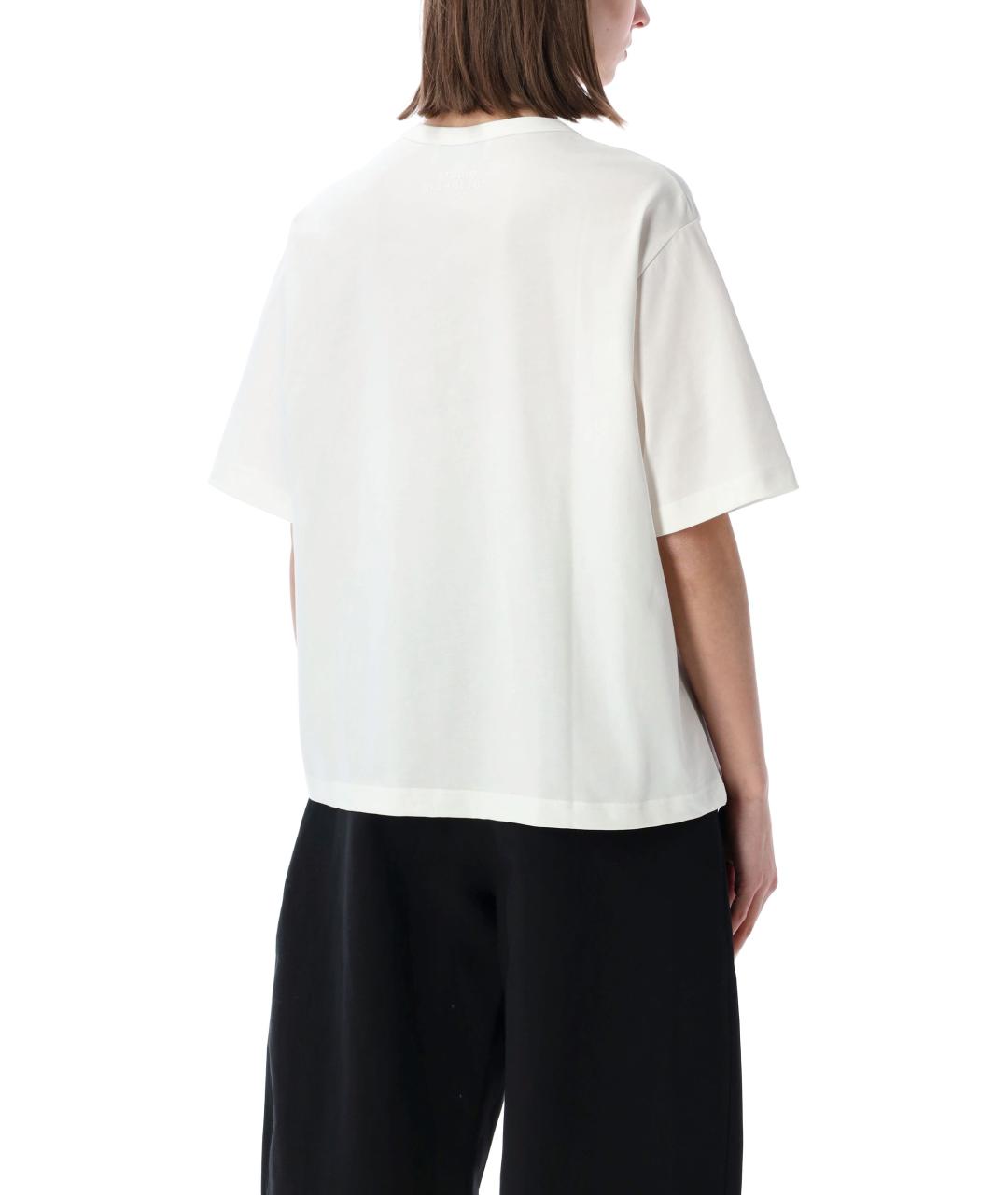 STUDIO NICHOLSON Белая хлопковая футболка, фото 2