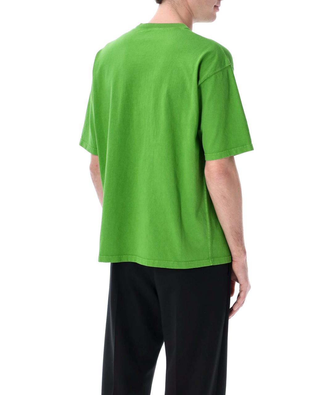 PRADA Зеленая хлопковая футболка, фото 2