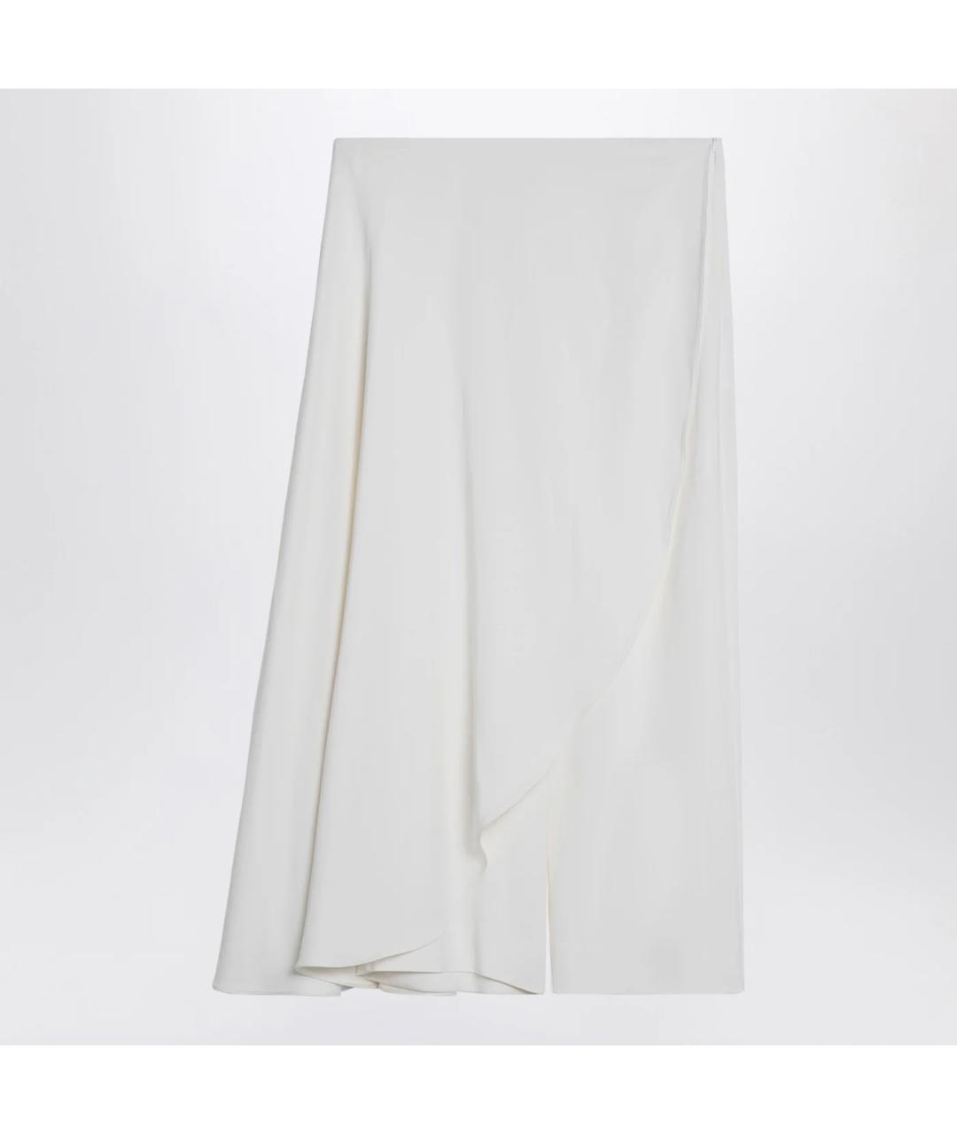 ALAIA Белая шелковая юбка миди, фото 3