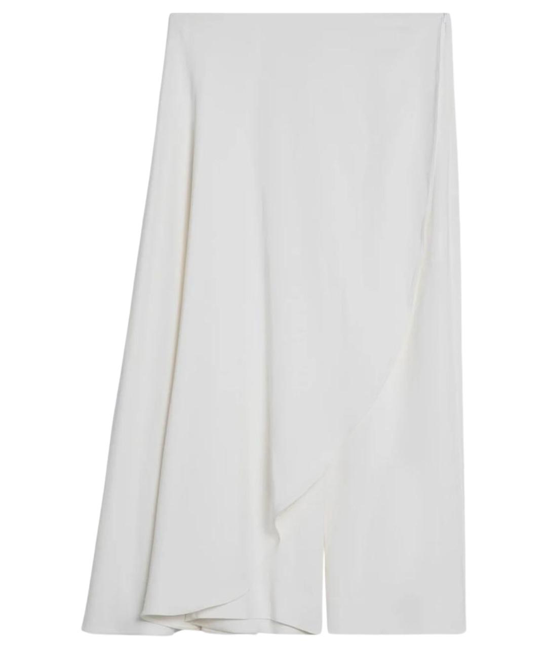 ALAIA Белая шелковая юбка миди, фото 1