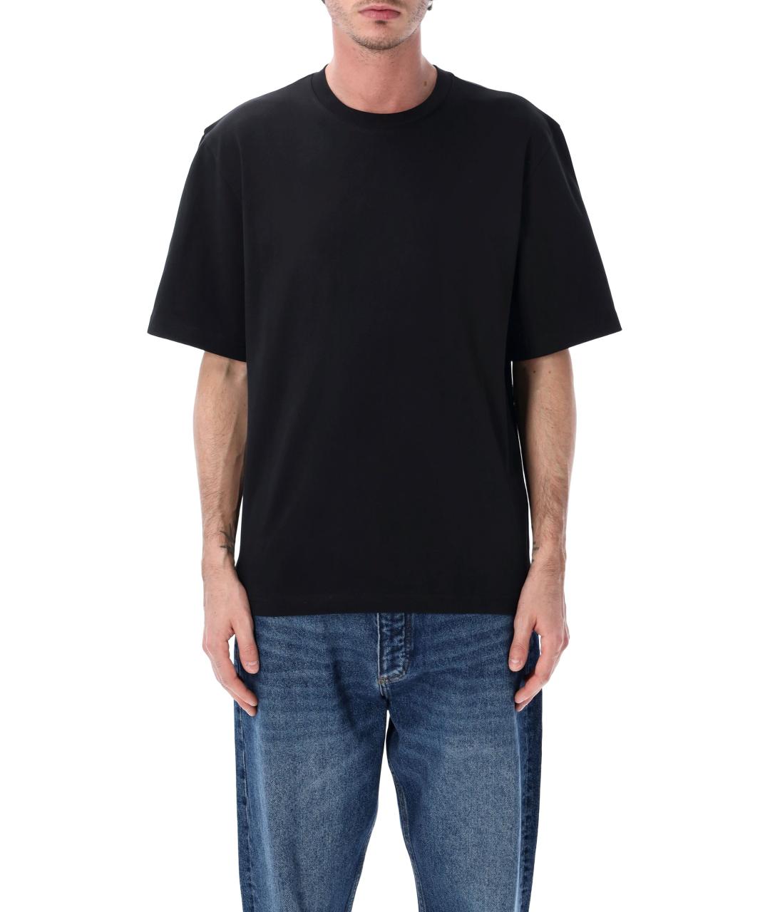 STUDIO NICHOLSON Черная хлопковая футболка, фото 1