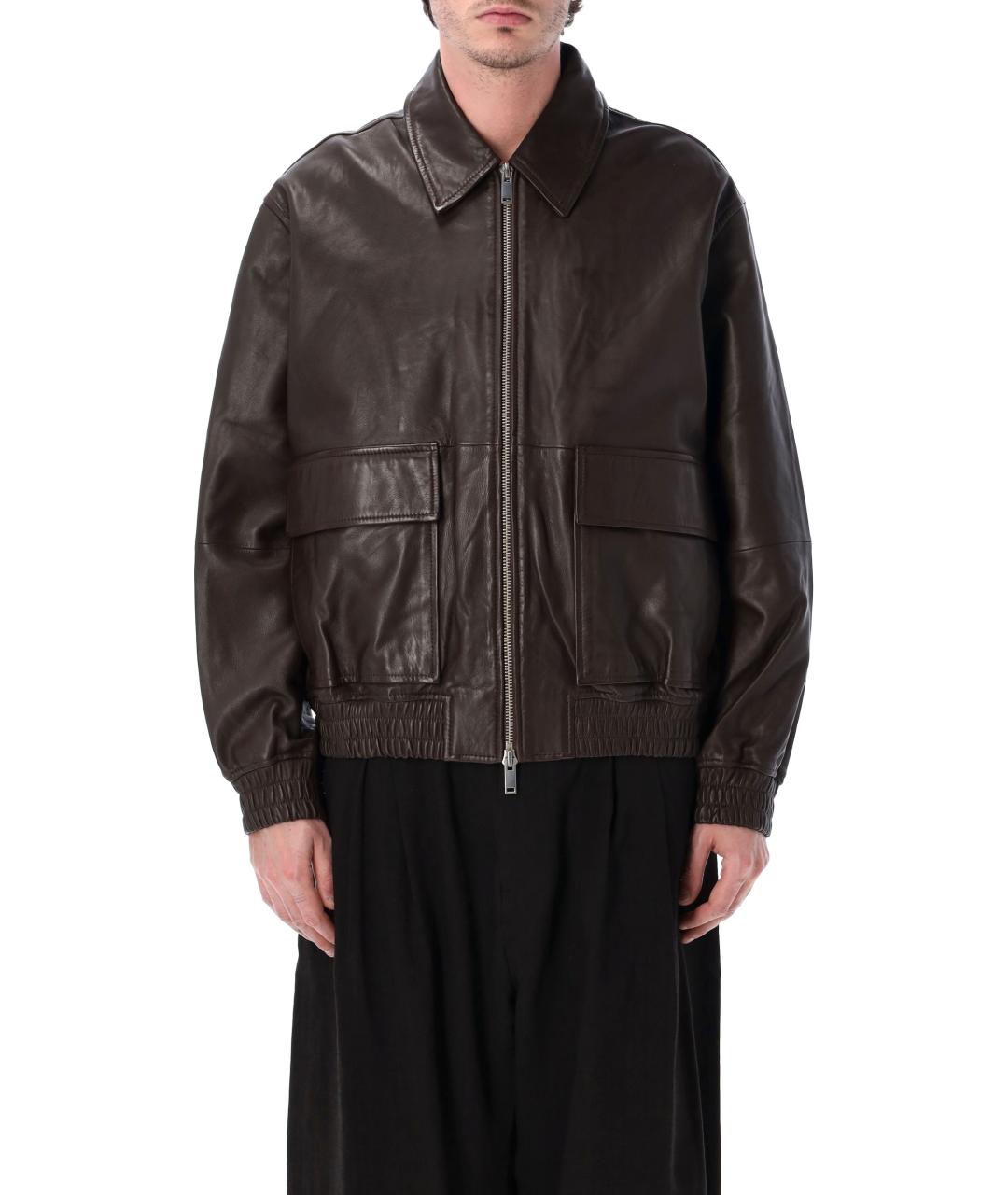 STUDIO NICHOLSON Коричневая кожаная куртка, фото 1