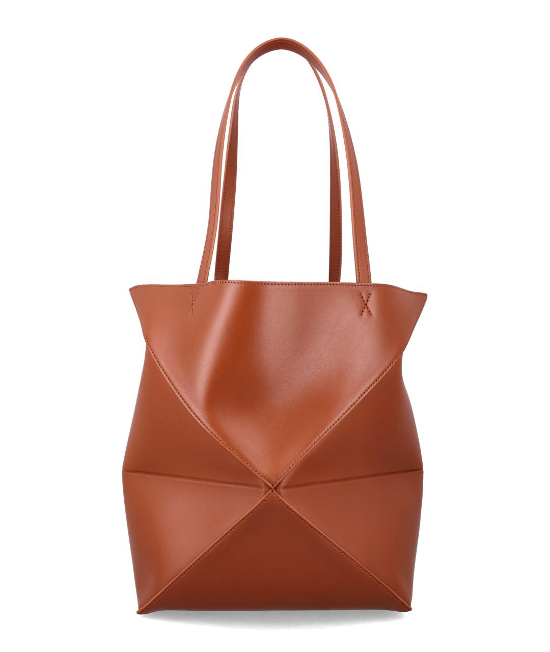 LOEWE Коричневая кожаная сумка тоут, фото 3