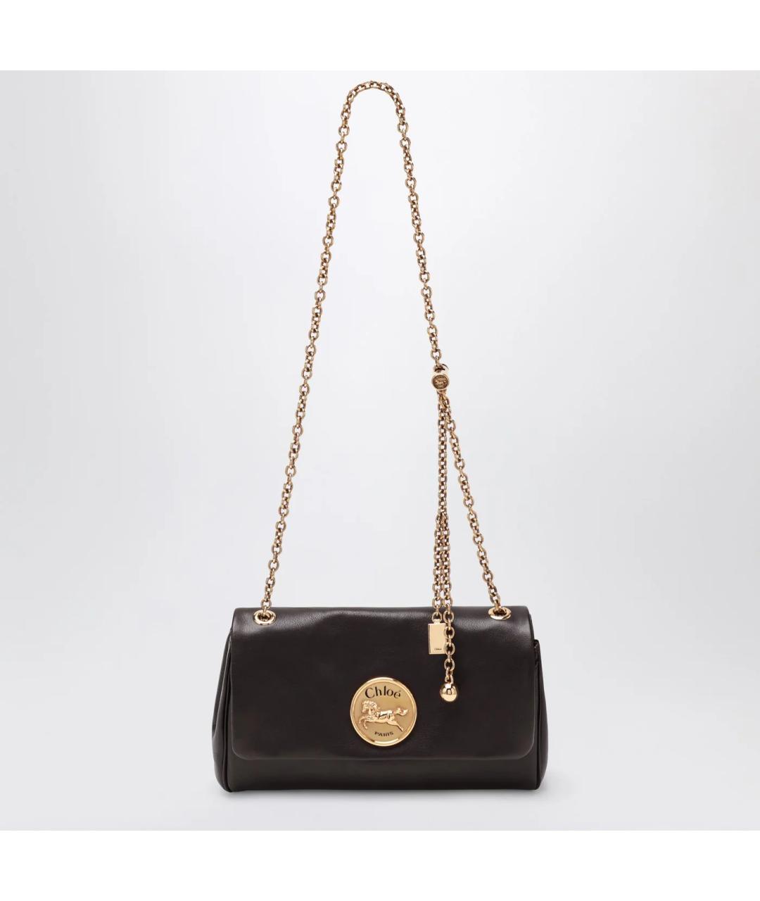 CHLOE Коричневая кожаная сумка через плечо, фото 3