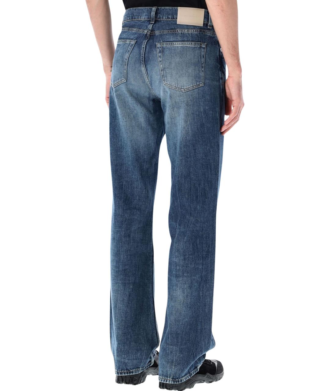 OUR LEGACY Синие хлопковые прямые джинсы, фото 2