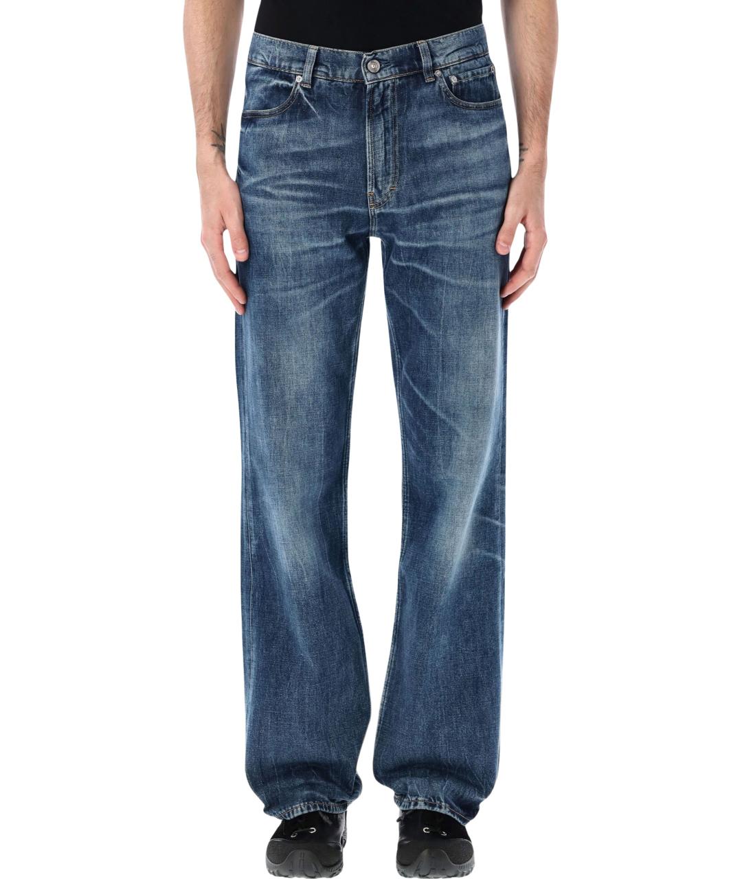OUR LEGACY Синие хлопковые прямые джинсы, фото 1