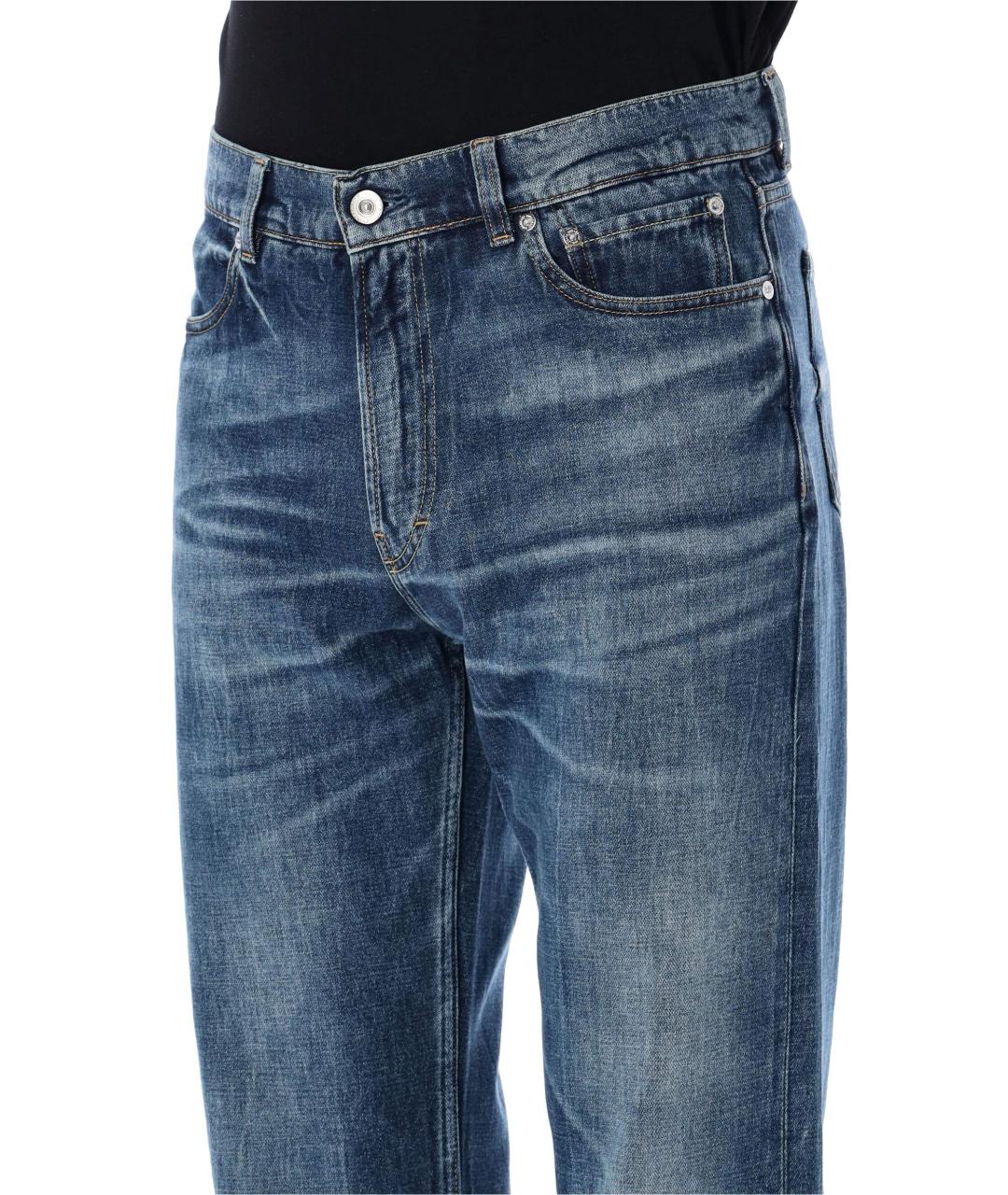 OUR LEGACY Синие хлопковые прямые джинсы, фото 3