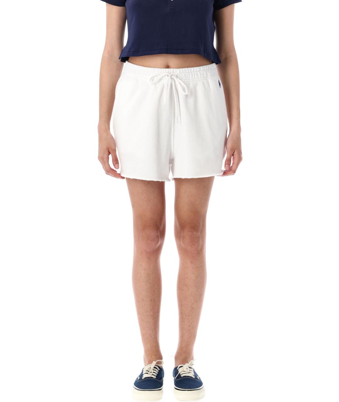 POLO RALPH LAUREN Белые хлопковые шорты, фото 1