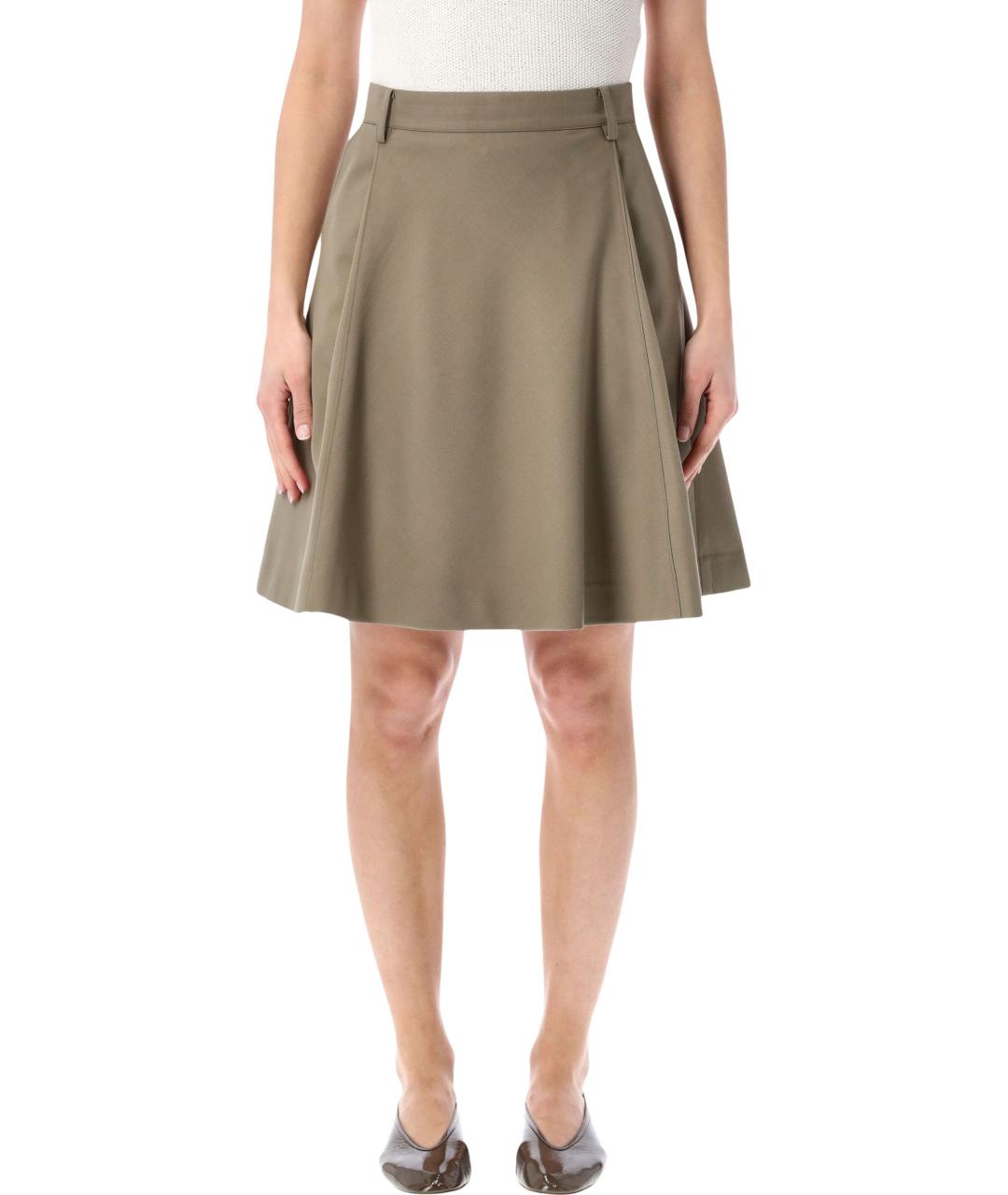 LOW CLASSIC Хаки юбка миди, фото 1
