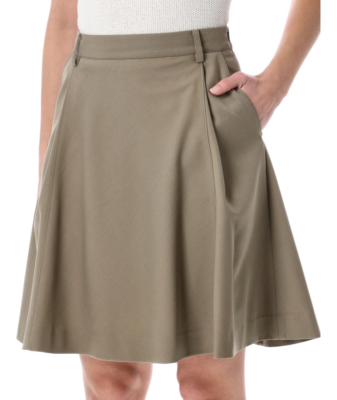 LOW CLASSIC Хаки юбка миди, фото 3
