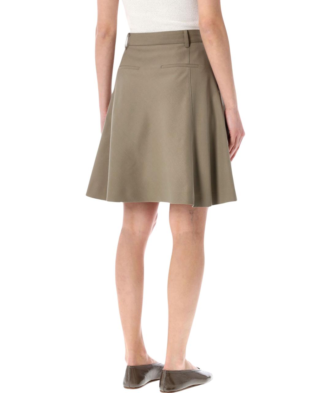 LOW CLASSIC Хаки юбка миди, фото 2