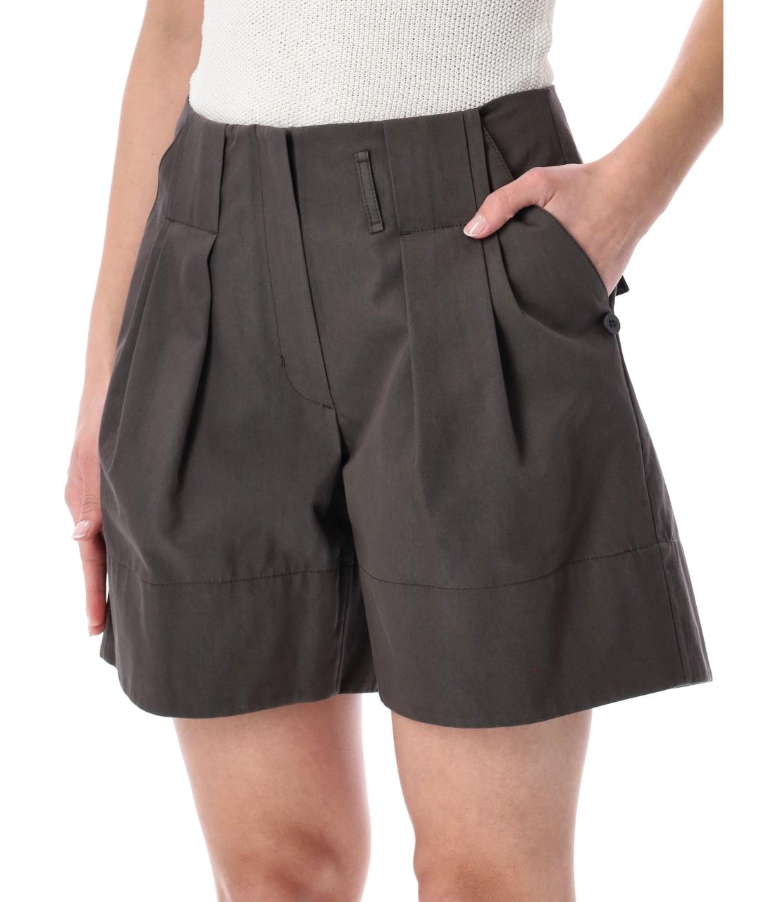 LOW CLASSIC Серые хлопковые шорты, фото 3