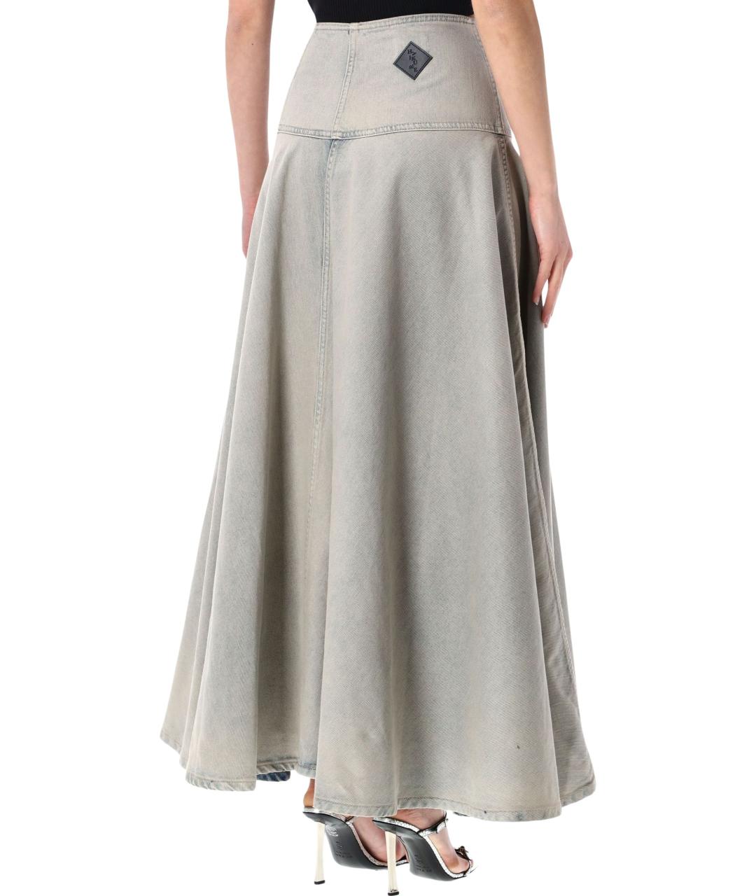 HAIKURE Серая хлопковая юбка миди, фото 2