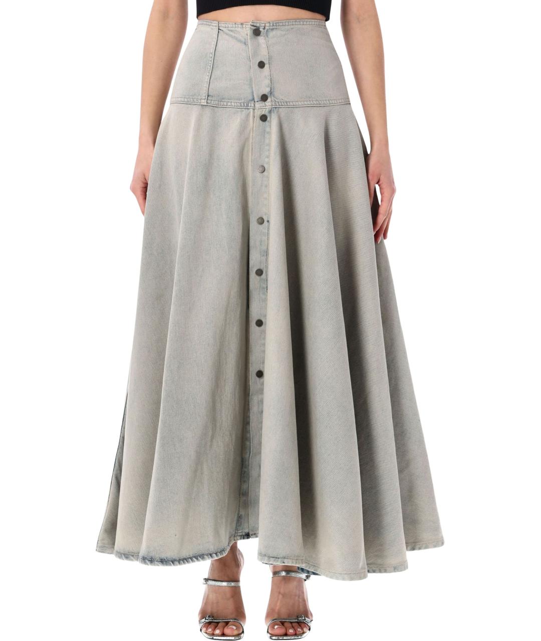 HAIKURE Серая хлопковая юбка миди, фото 1