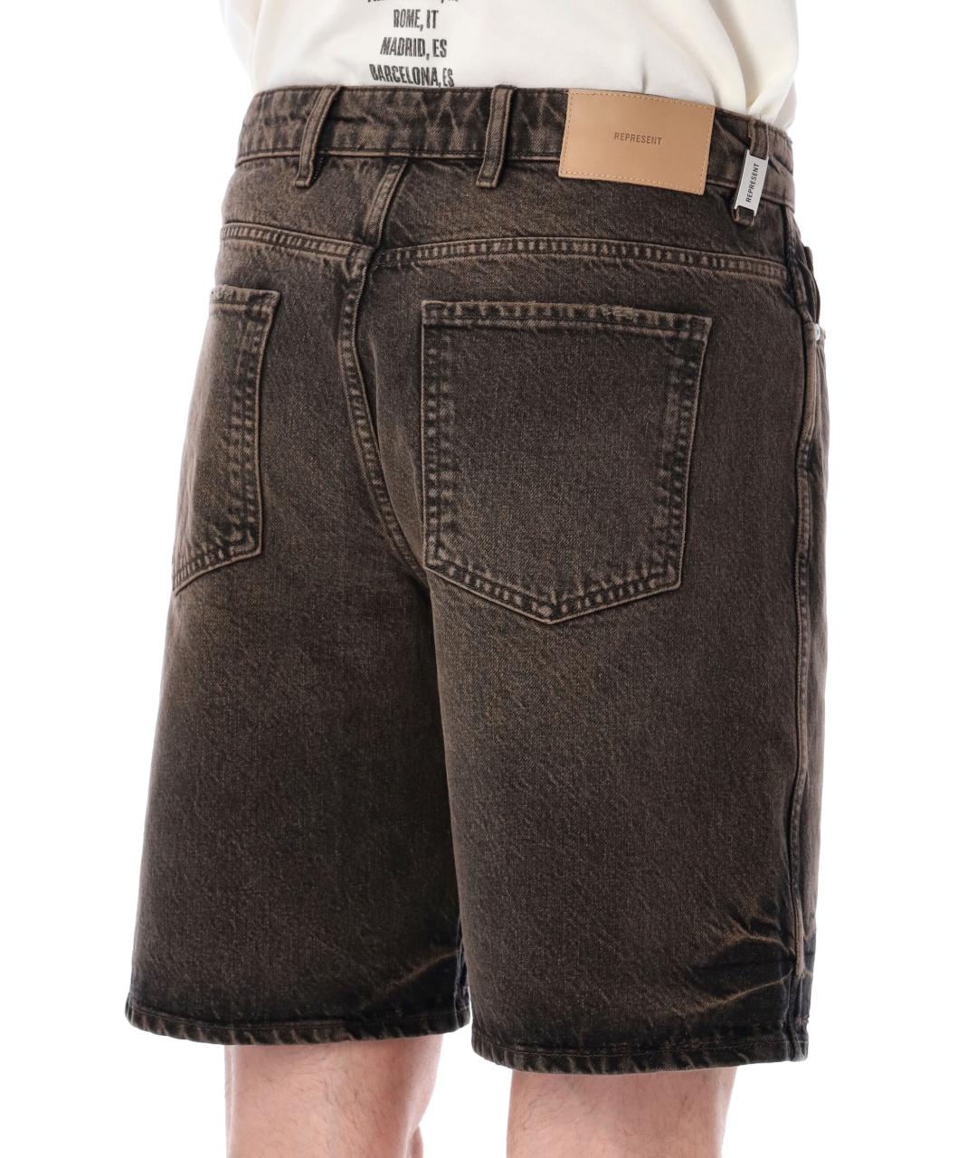 REPRESENT Коричневые хлопковые шорты, фото 3