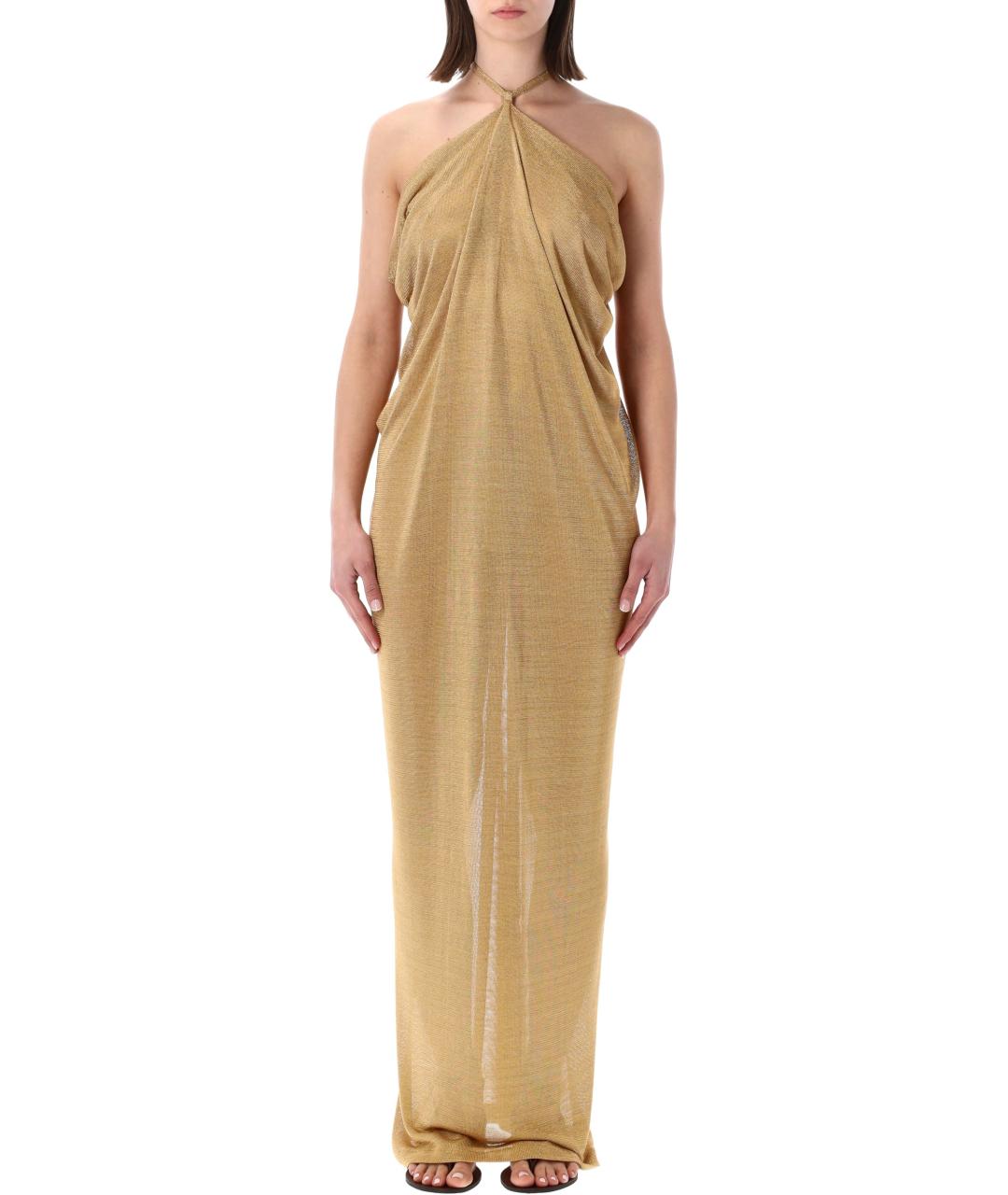 ALBERTA FERRETTI Золотое платье, фото 1