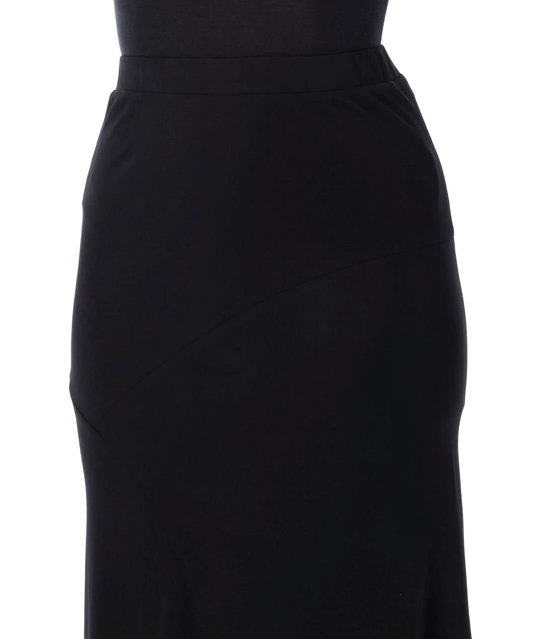 THE FRANKIE SHOP Черная вискозная юбка миди, фото 3