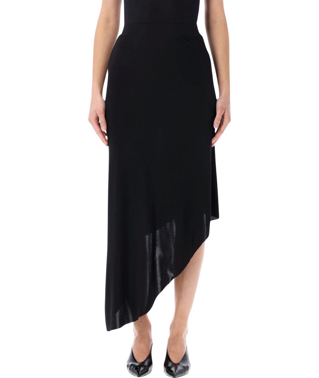 THE FRANKIE SHOP Черная вискозная юбка миди, фото 1