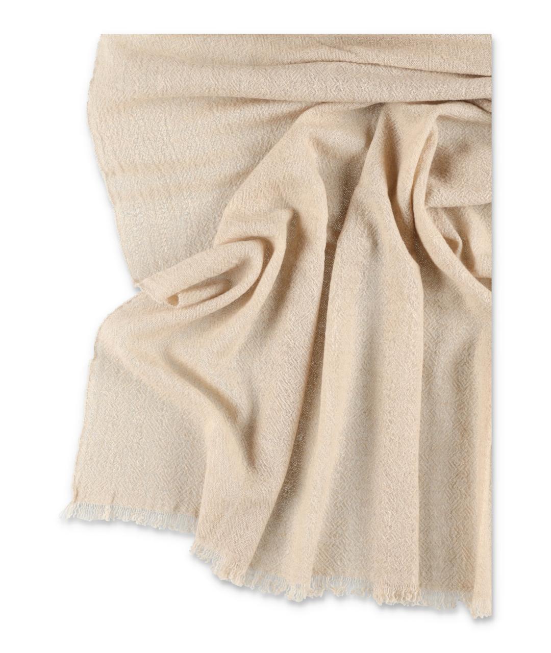 THE FRANKIE SHOP Бежевый шерстяной шарф, фото 3