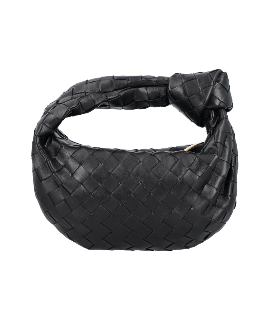 BOTTEGA VENETA Черная кожаная сумка с короткими ручками, фото 4